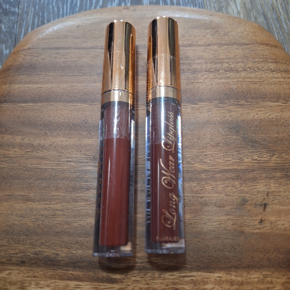 BB & W Long Lasting Lip Gloss in Iconic & Exclusive, Brown/ Raisin, Set Of 2